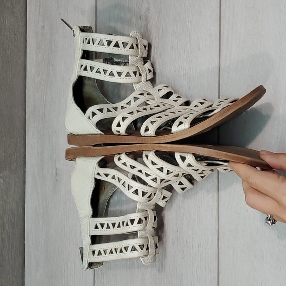 Circus by Edelman Womens Gladiator Ankle Zip Flats shoes sandals sz 9.5M - Picture 8 of 12